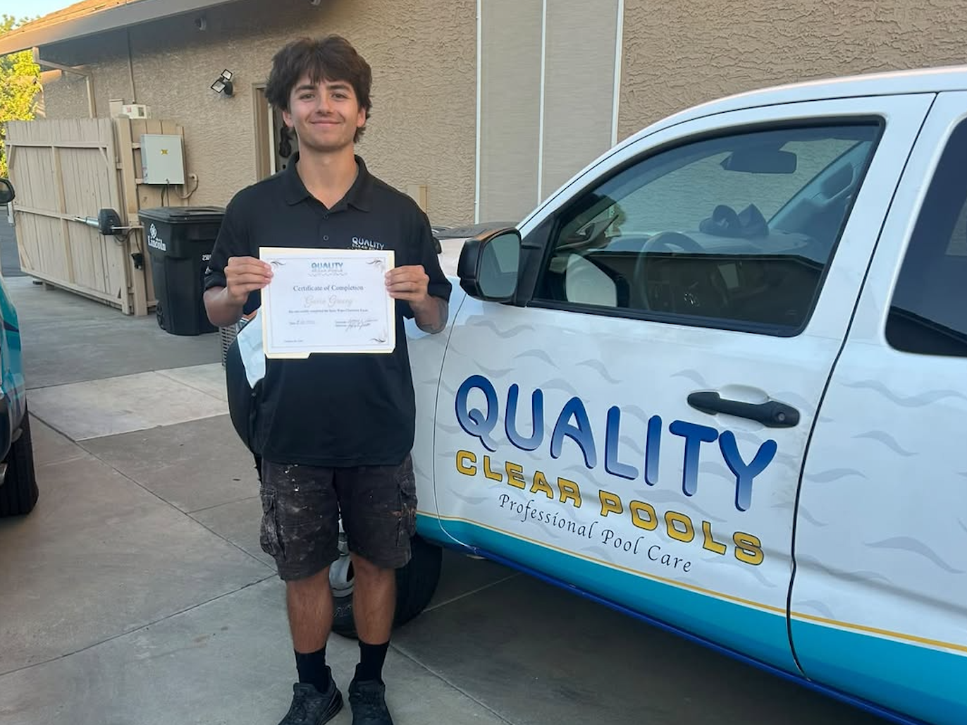 Gavin pool technician Quality Clear Pools
